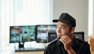 Security Guard with Headset